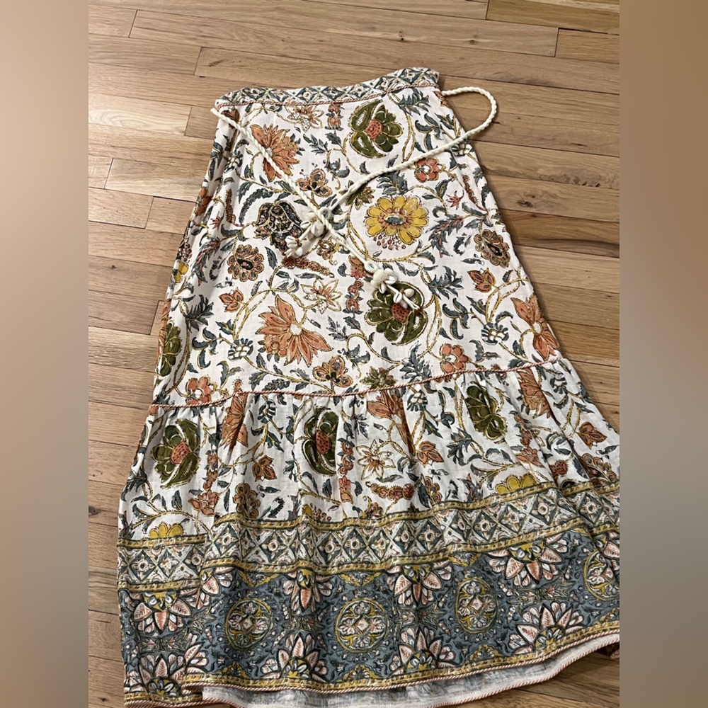 Zimmerman Floral linen maxi skirt